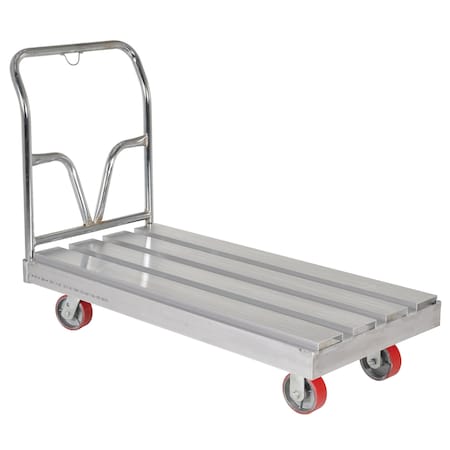 Vestil Aluminum Channel Platform Truck 3600 lb Poly-On-Steel Casters 30 x 60 SDD-3060